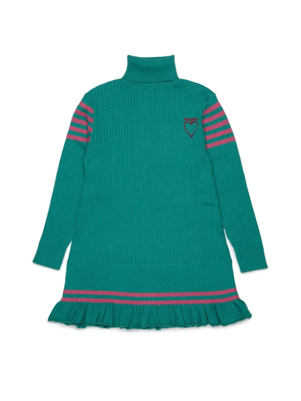 Marni Kids Striped Turtleneck Knitted Dress Size 8